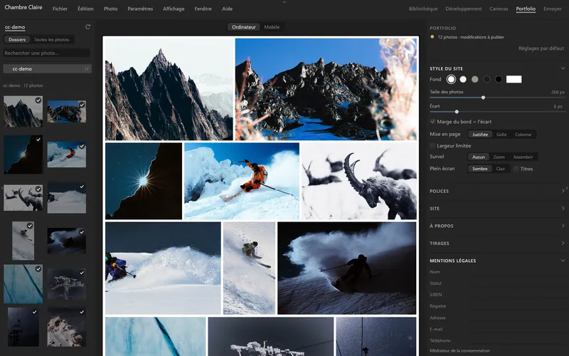 Le module Portfolio de Chambre Claire