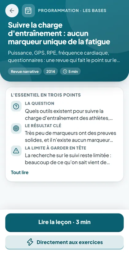 Une leçon