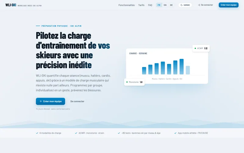 Le site de présentation, en trois langues.